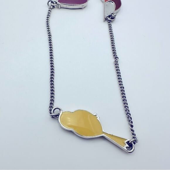 Marc by Marc Jacobs Tweeting Enamel Birds Necklace Long Designer Casual - Picture 8 of 13